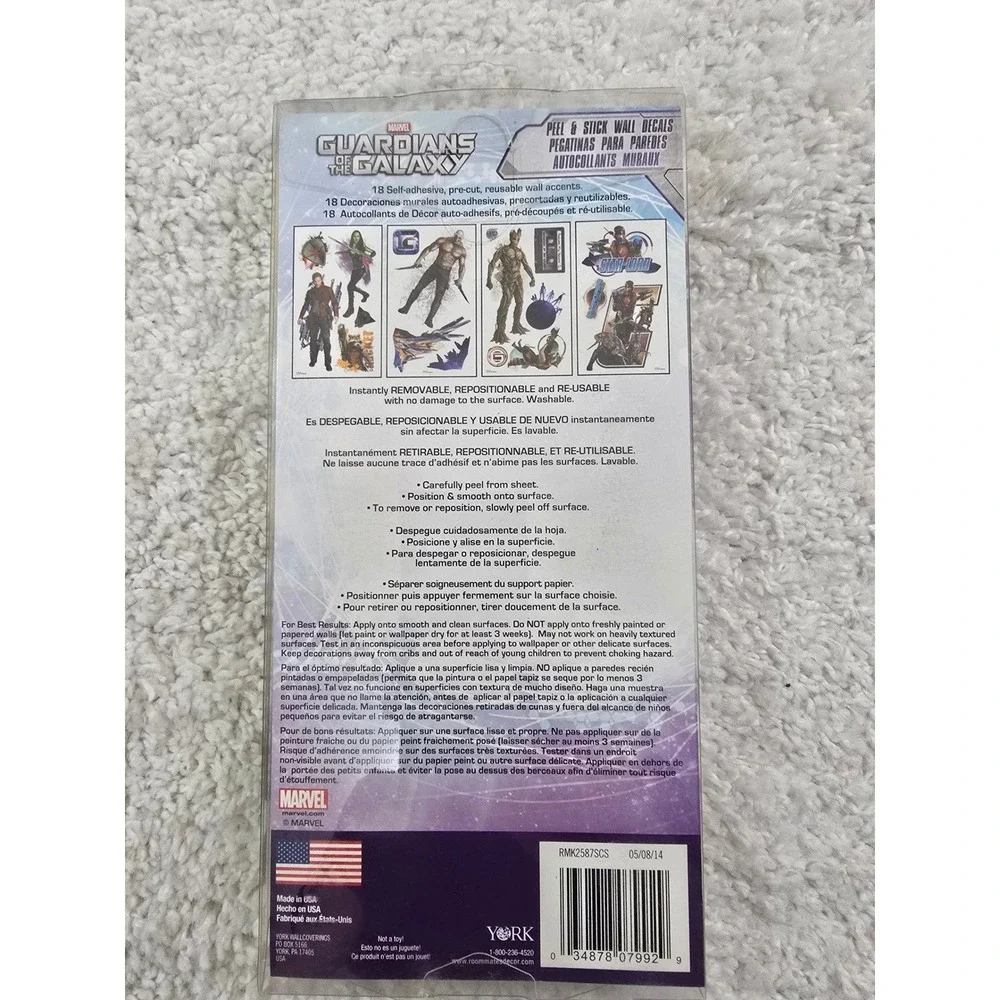 Marvel Guardians of the Galaxy 18pc Peel & Stick Wall Decals RMK2587SCS NEW